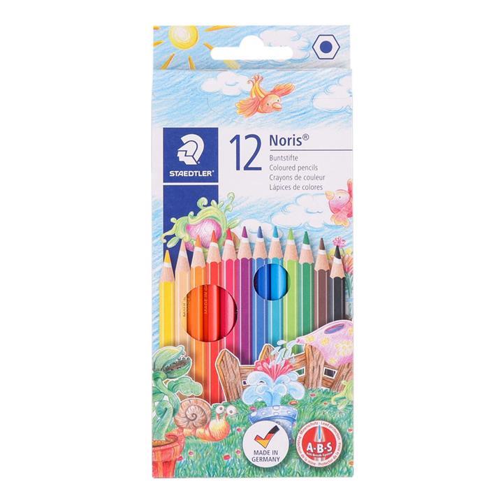 مداد رنگی 12 رنگ استدلر Staedtler مدل Noris جعبه مقوایی